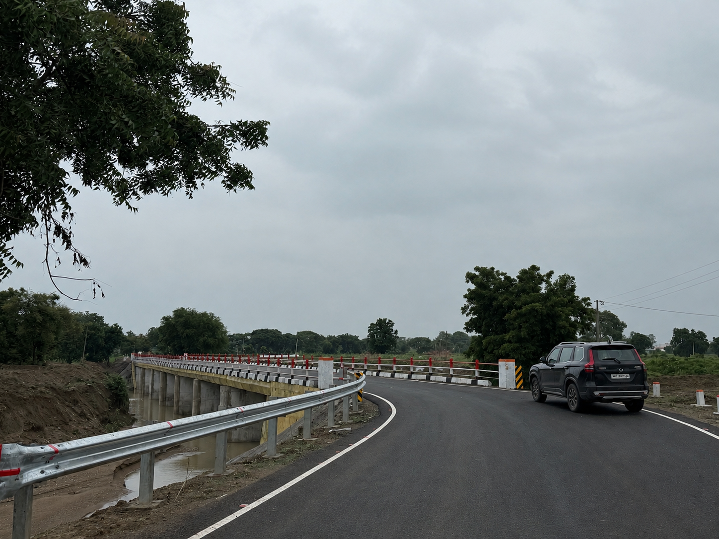 Bridge and approach road built by PanchaKrishna Construction